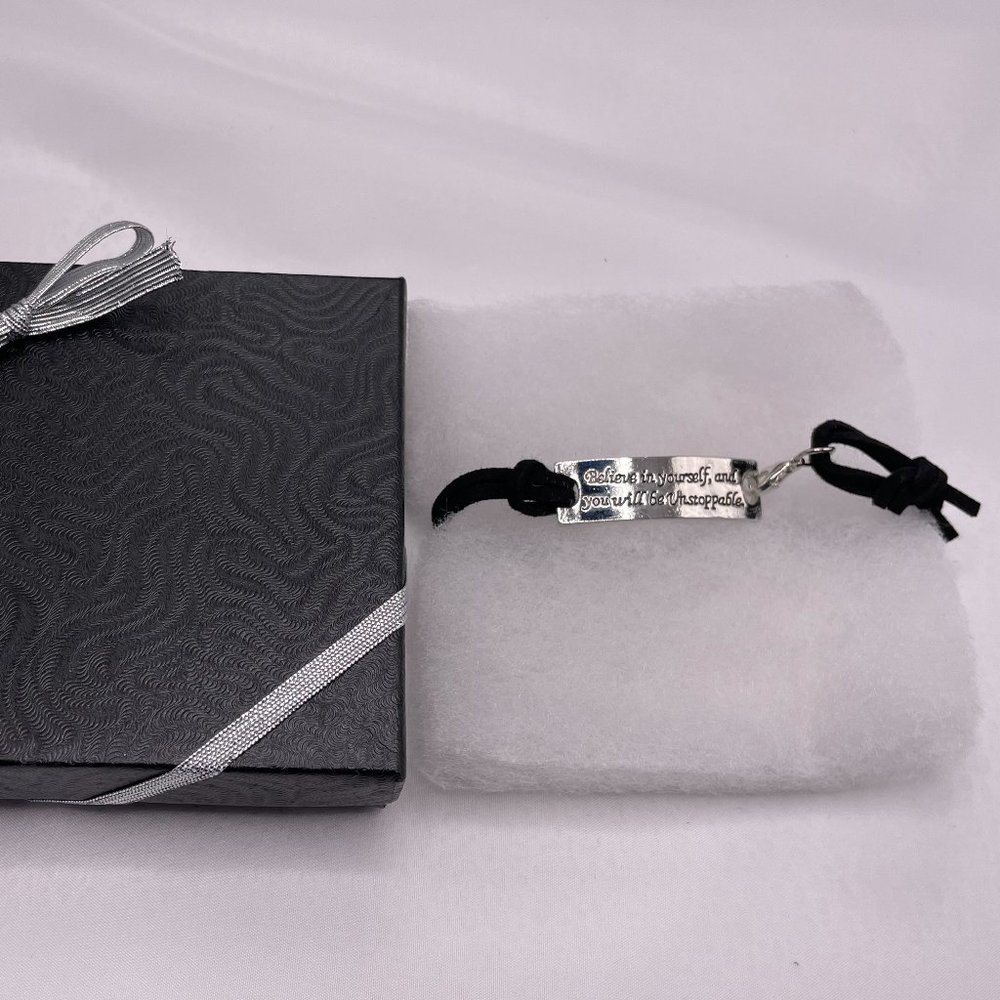 Believe in yourself, and you will be unstoppable Bracelet w/ Gift Box -NEW